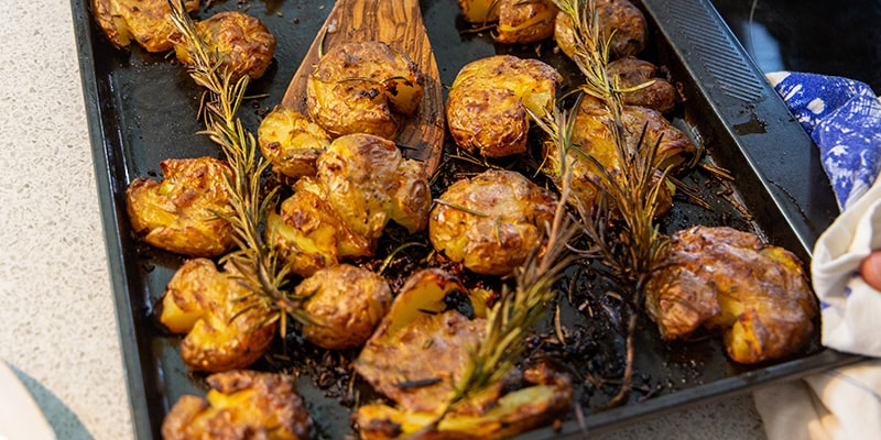 Organic smashed potatoes recipe