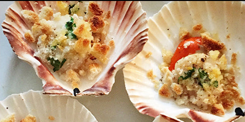 Baked Scallops with Lemon & Parsley