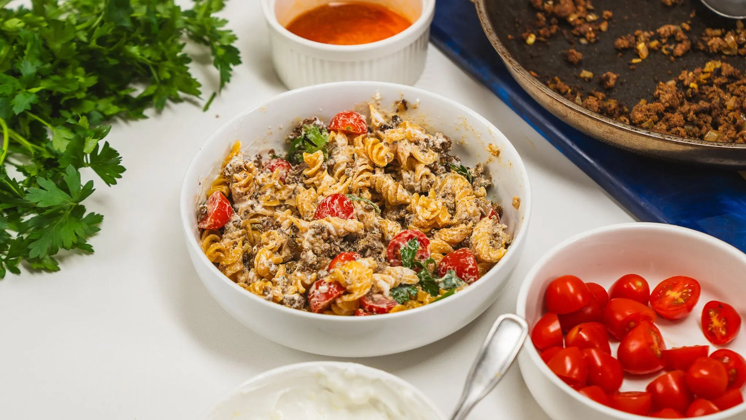Viral Turkish Pasta – With Eversfield Organic Beef Mince