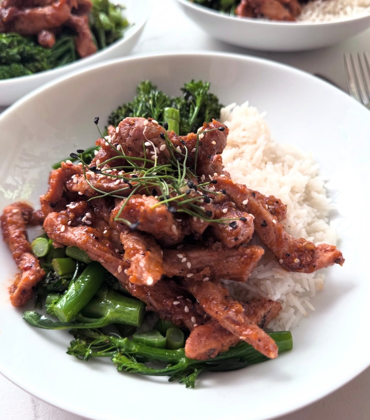 Sticky Asian-Style Organic Pork Stir Fry