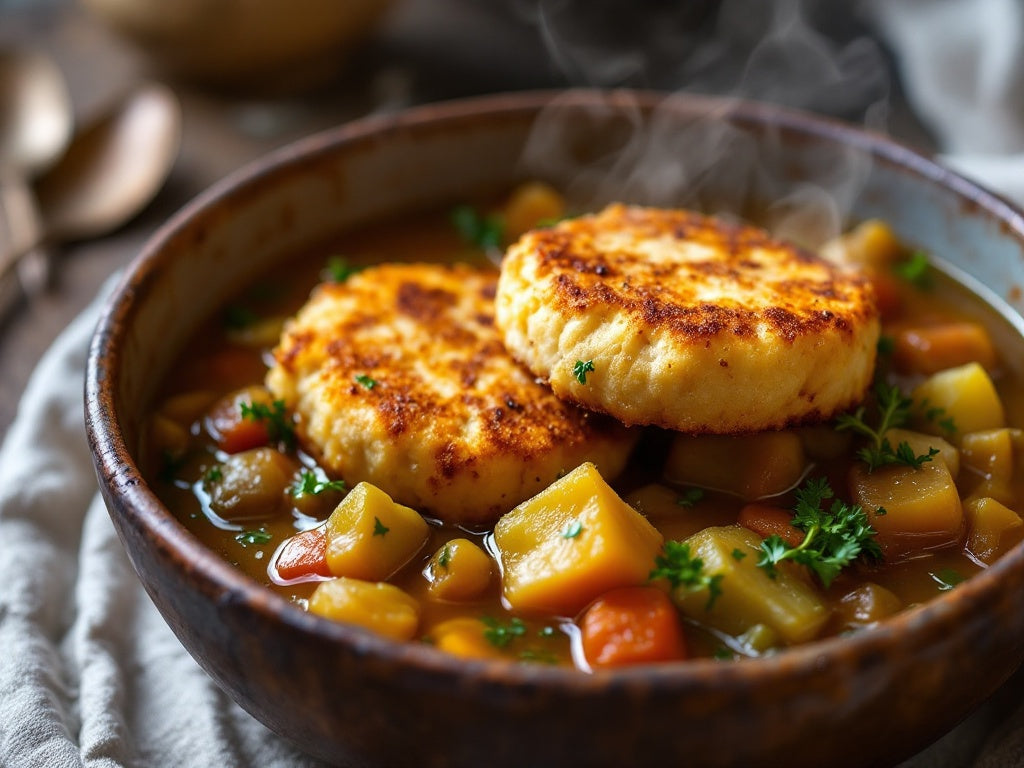 Warming Haddock Fishcake & Borough Bone Broth Winter Stew