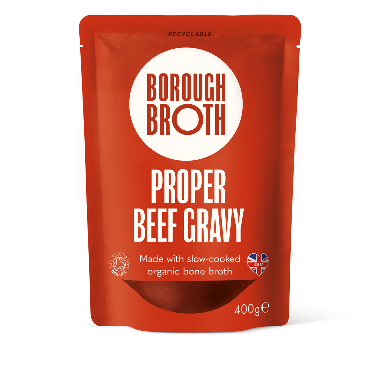 Borough Broth Broth and Stock Proper Organic Beef Gravy 400g
