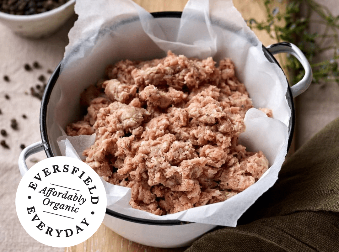 Eversfield Everyday Pork Everyday Organic Pork Sausage Meat 400g