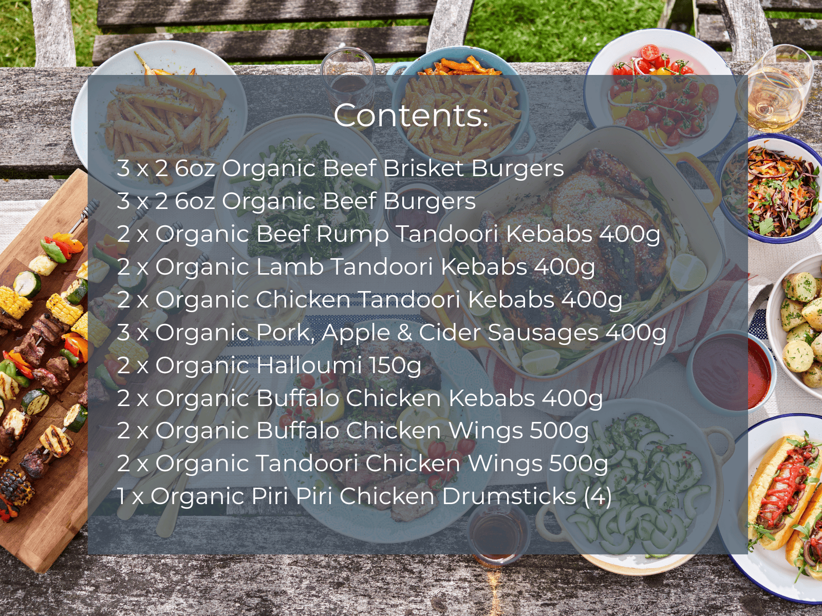 Eversfield Organic BBQ Party Box 24 included