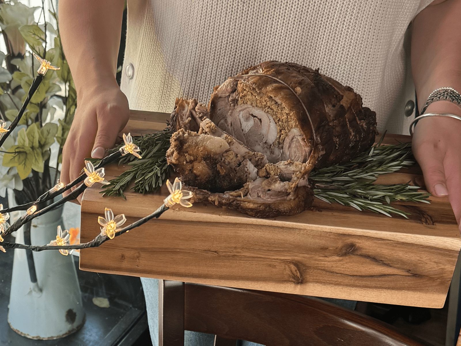 Eversfield Organic Lamb Organic Garlic and Rosemary Stuffed Lamb Shoulder