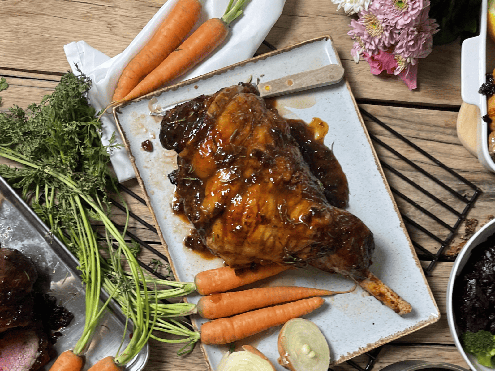 Eversfield Organic Lamb Organic Lamb Leg with Apricot and Thyme Glaze 2.4kg Whole Leg of Lamb