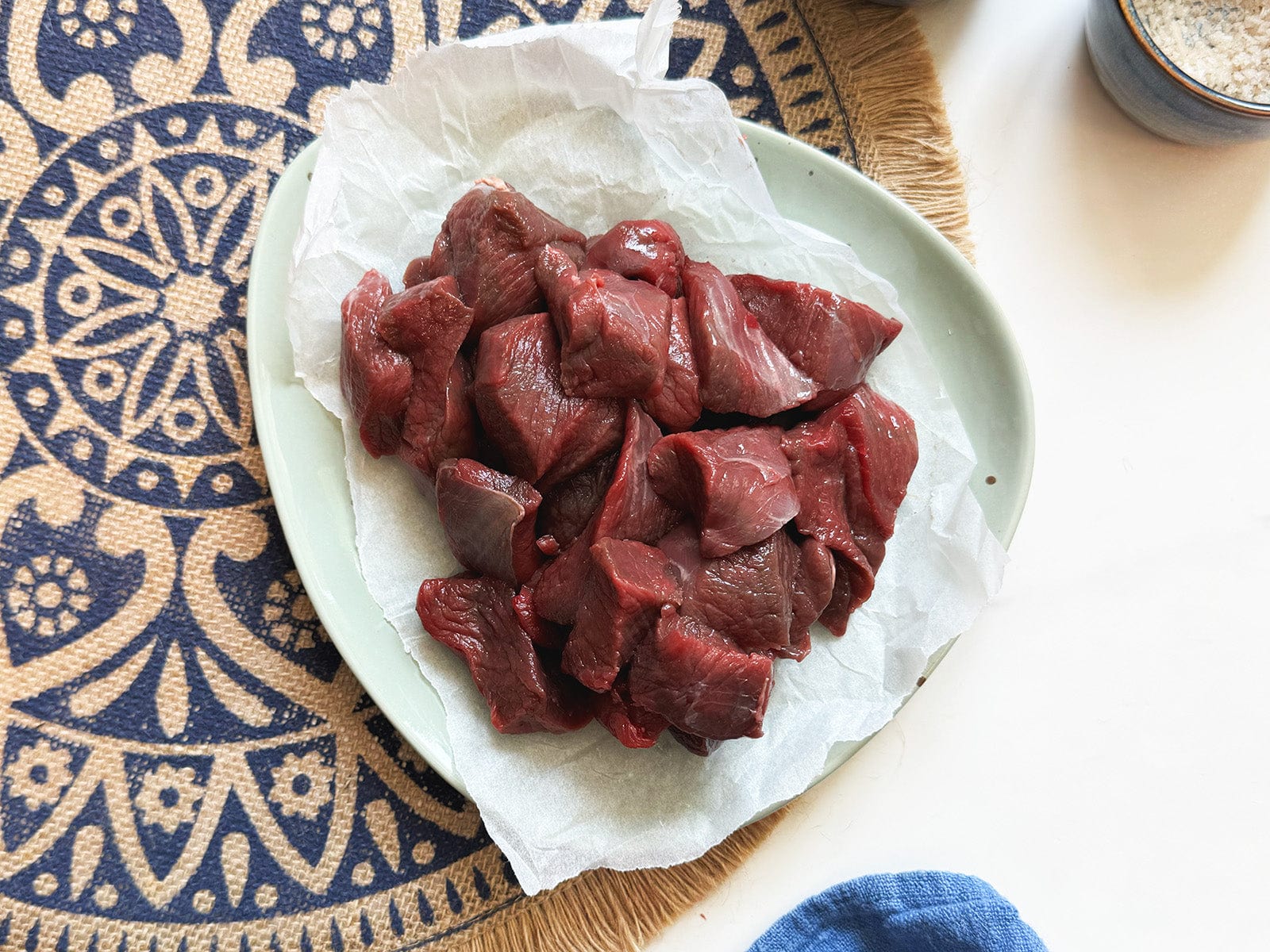 Eversfield Organic Wild Game Wild Venison Diced, Previously Frozen 400g