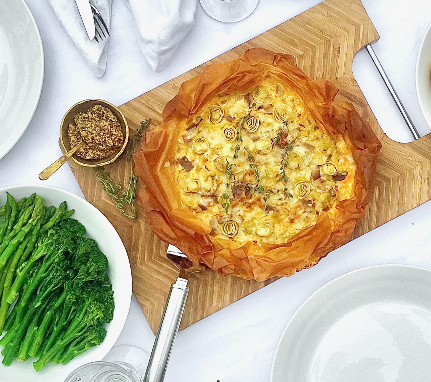 Nitrate Free Ham and Leek Summer Tart