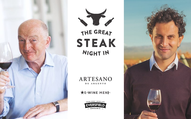 oz's great steak night in grass fed beef organic wine