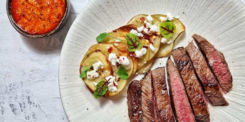 organic grass fed beef skirt steak from sanjay parmar