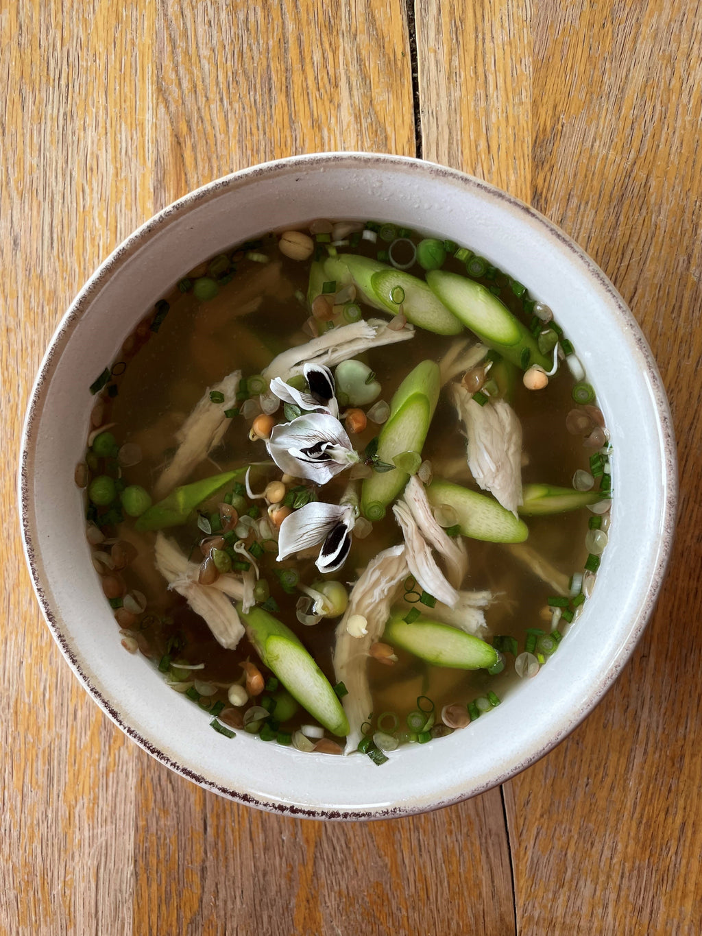 Chicken Bone Broth Spring Bowl Recipe | Eversfield Organic