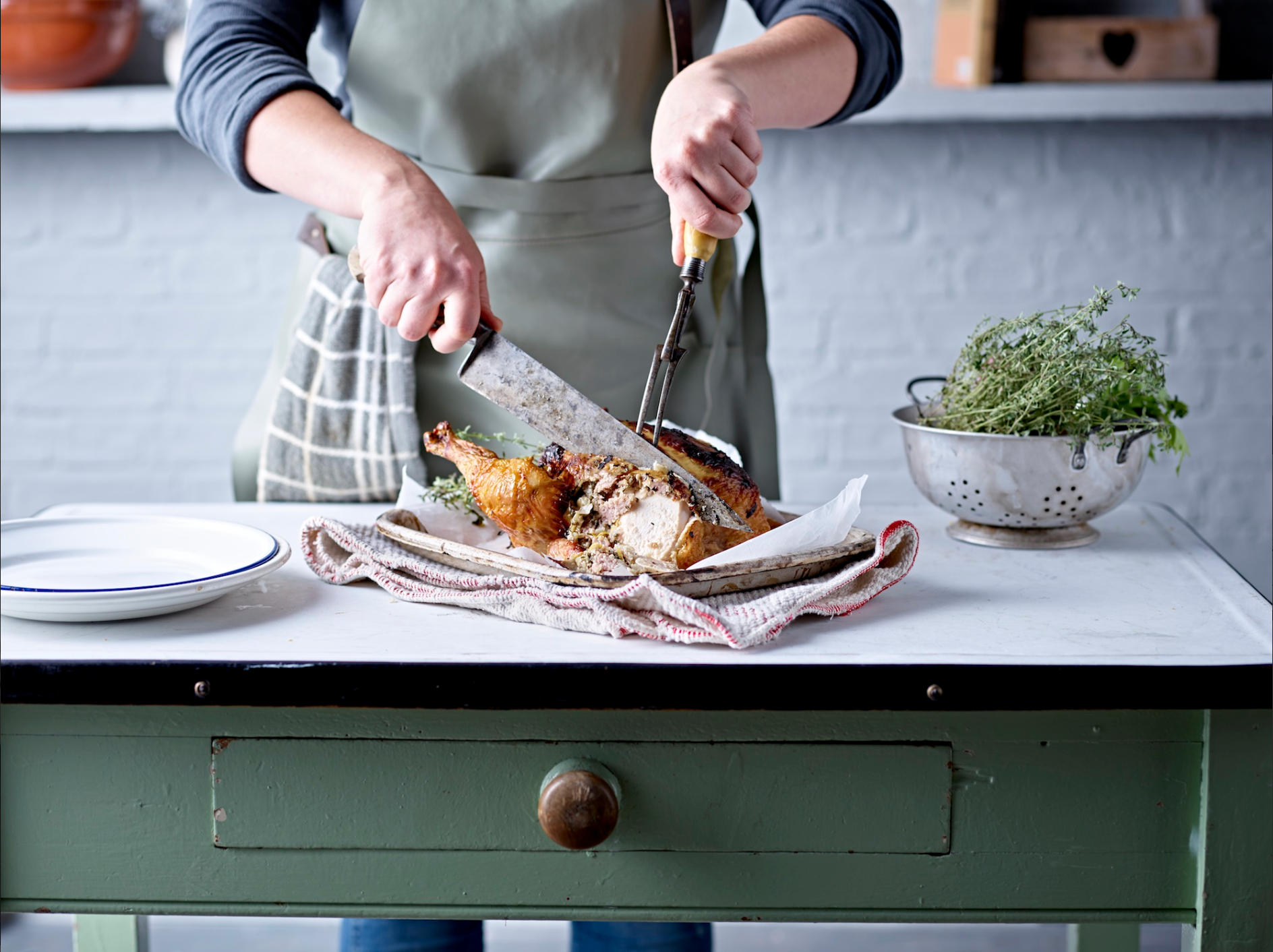 Roast Chicken With Stuffed Skin