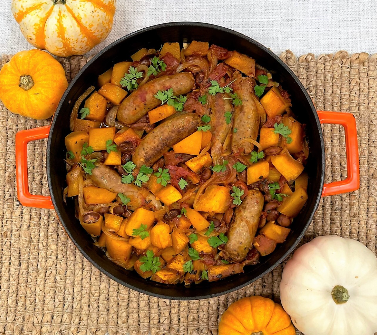 Autumn Sausage and Pumpkin Casserole