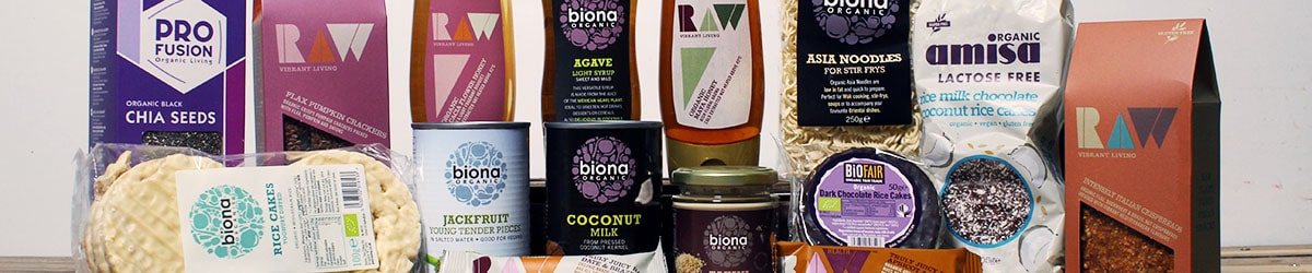 Vegan larder essentials, organic vegan food