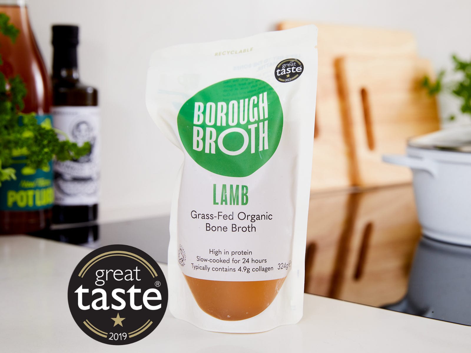 Borough Broth Broth and Stock Lamb Bone Broth, Borough Broth 324g