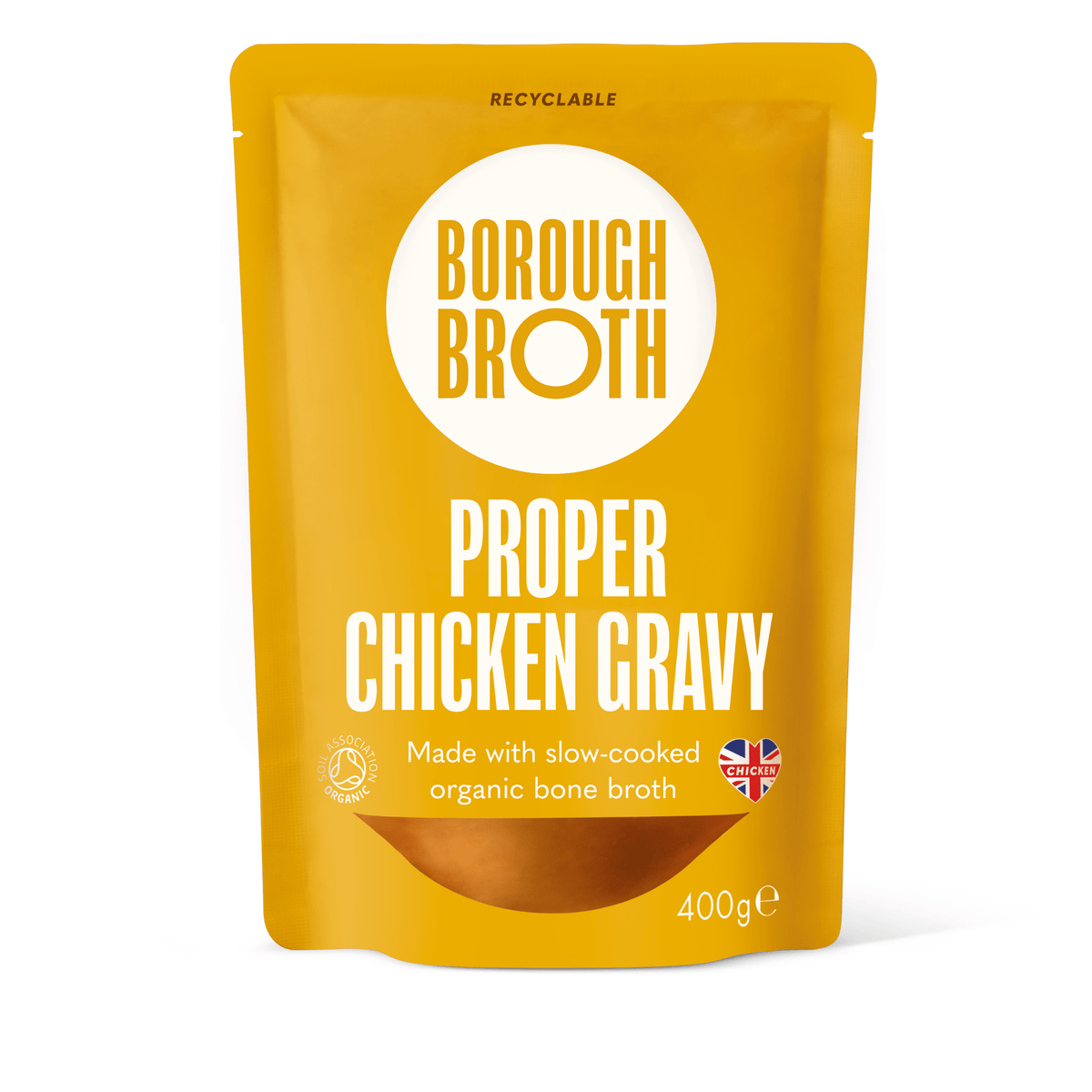 Borough Broth Broth and Stock Proper Organic Chicken Gravy 400g