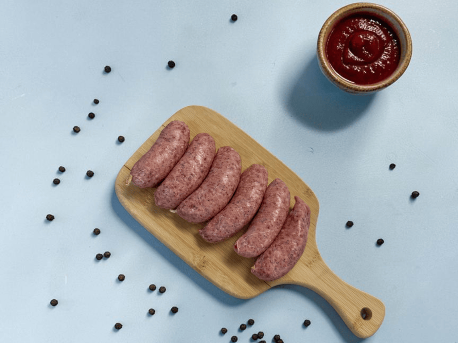 Eversfield Organic Beef Beef & Cracked Black Pepper Sausage 340g