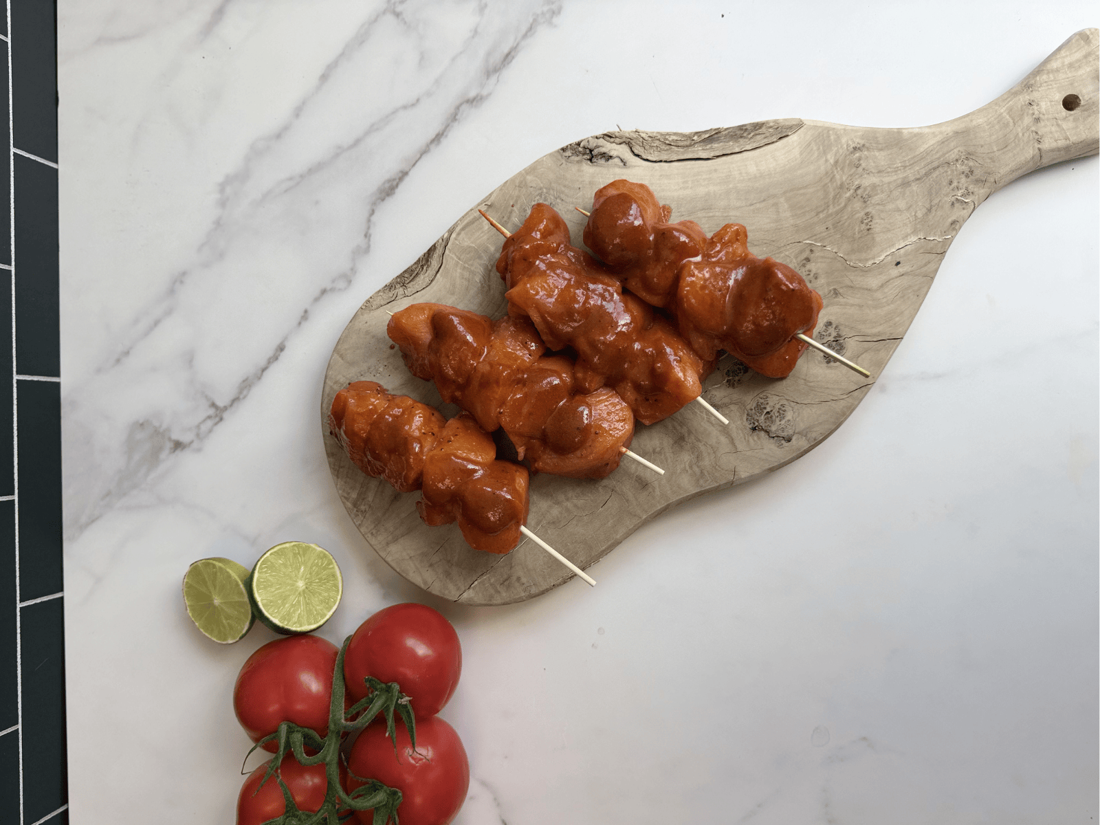 Eversfield Organic  Chicken Organic Tandoori Chicken Kebabs 400g
