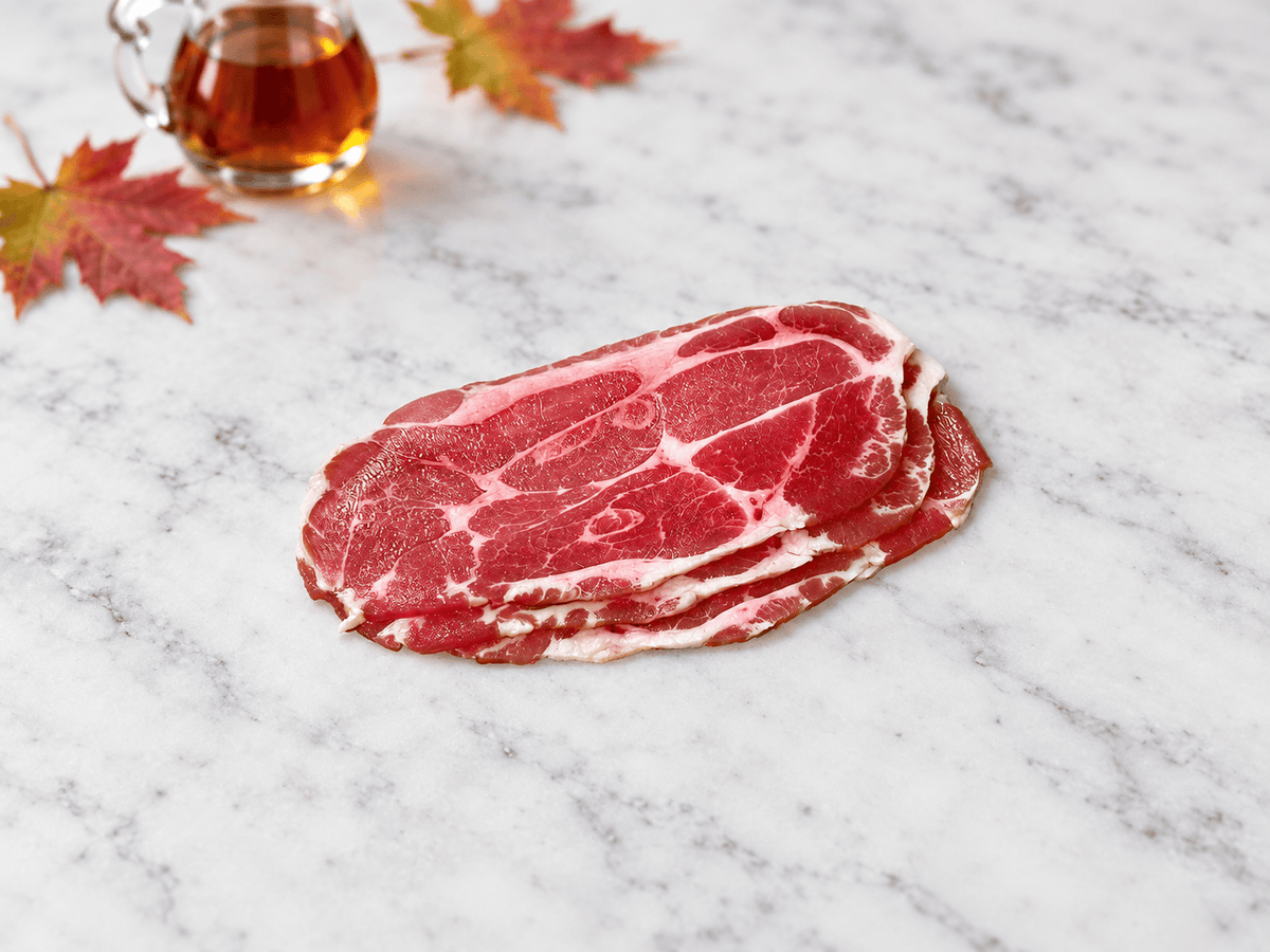 Eversfield Organic Ham and Bacon Organic Nitrate-Free Maple Cured Rib Eye Bacon 200g (6 rashers)
