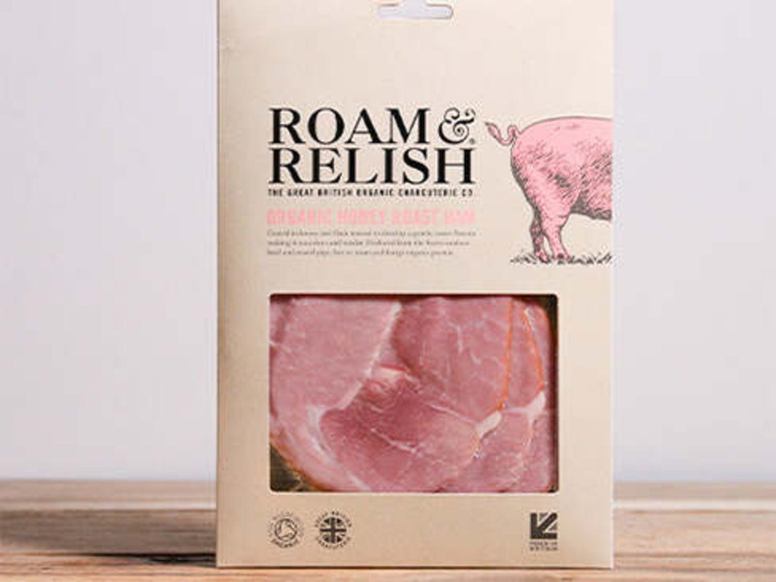 Eversfield Organic Ham and Bacon Roam & Relish, Honey Roast Ham Slices 100g