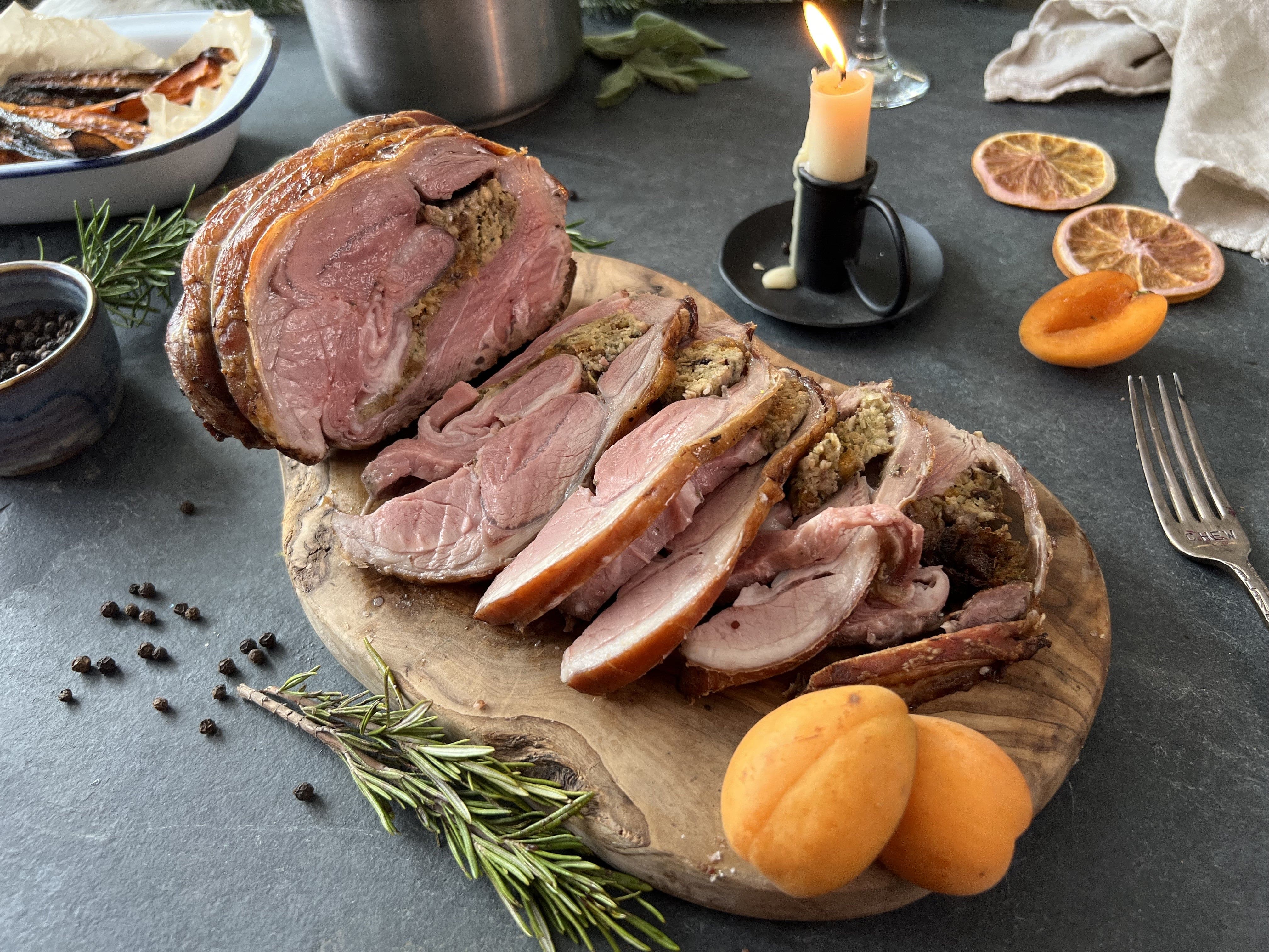 Eversfield Organic  Lamb Apricot & Rosemary Stuffed Lamb Shoulder