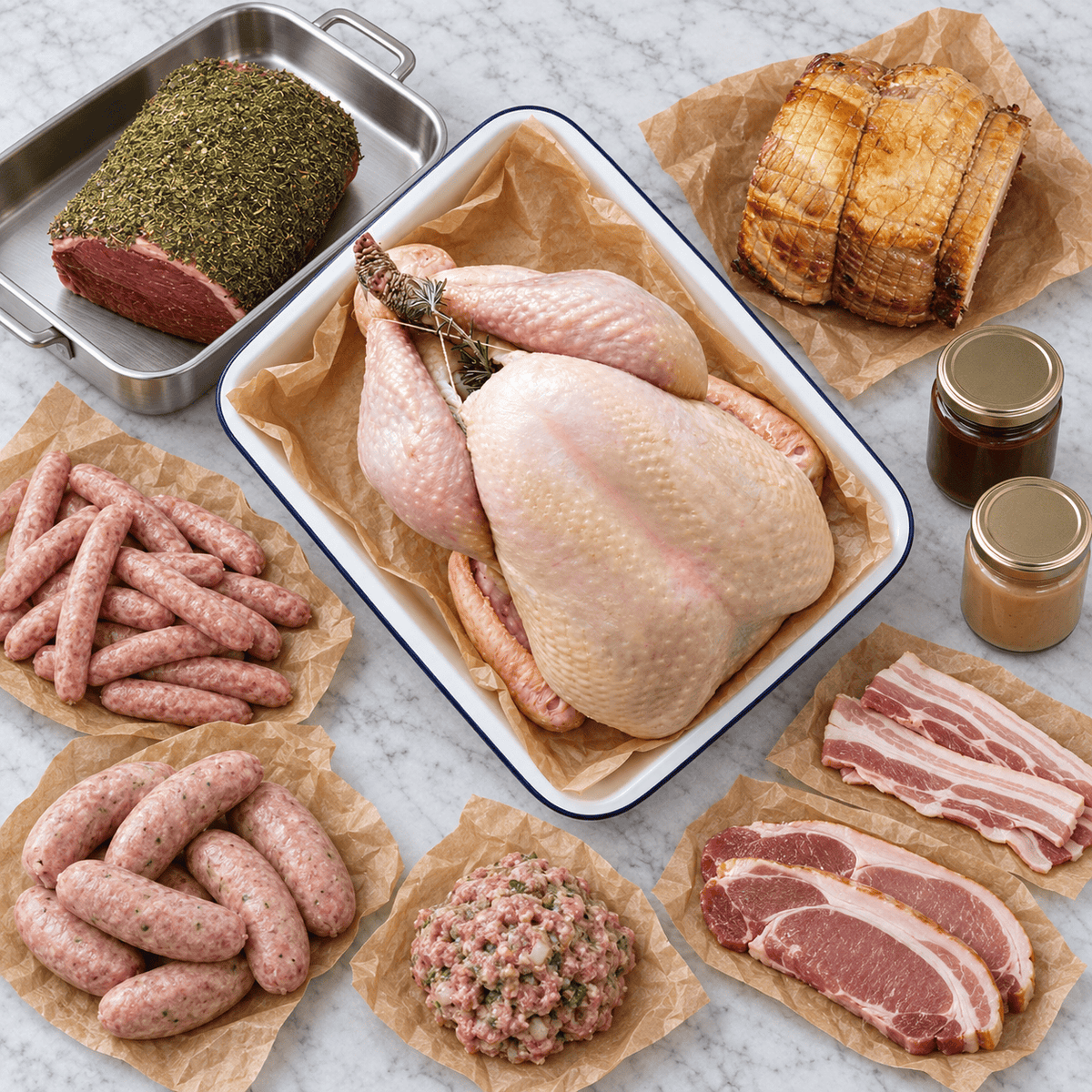 Eversfield Organic  Meat and Fish Selection Box The Christmas & Boxing Day Box