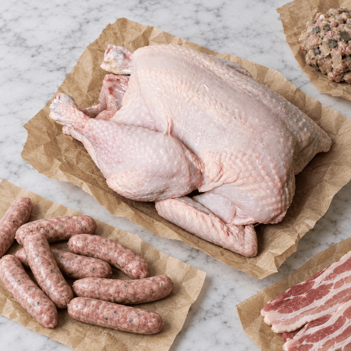 Eversfield Organic  Meat and Fish Selection Box The Organic Christmas Essentials Box