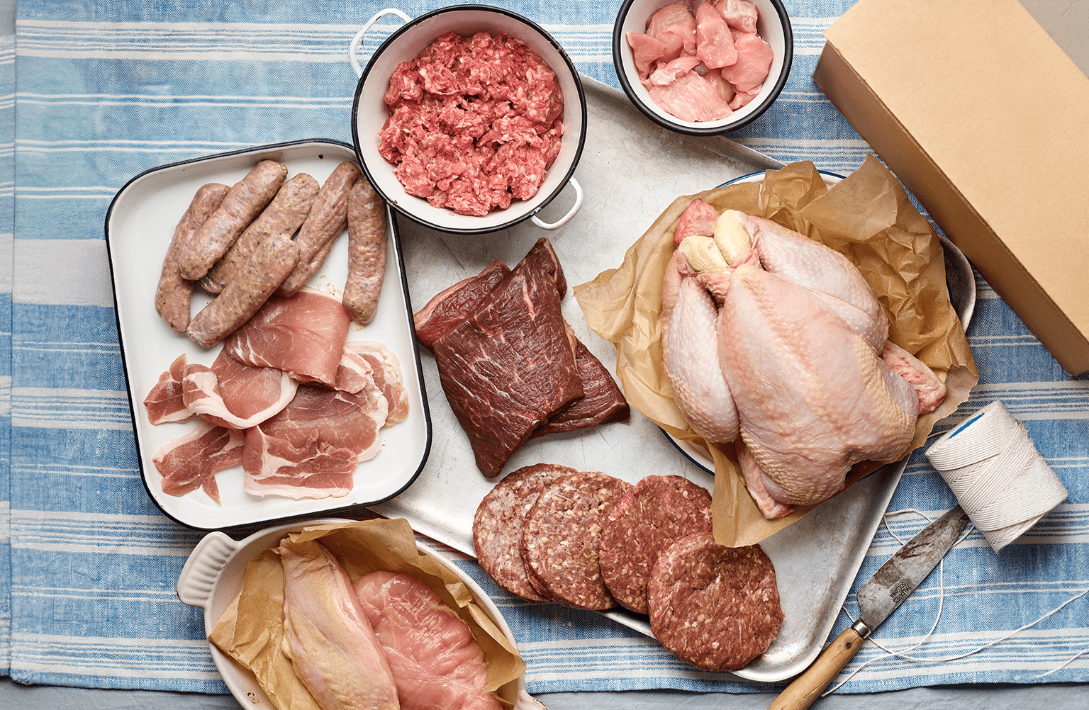 Eversfield Organic  Meat and Fish Selection Box The Organic Freezer Filler Box