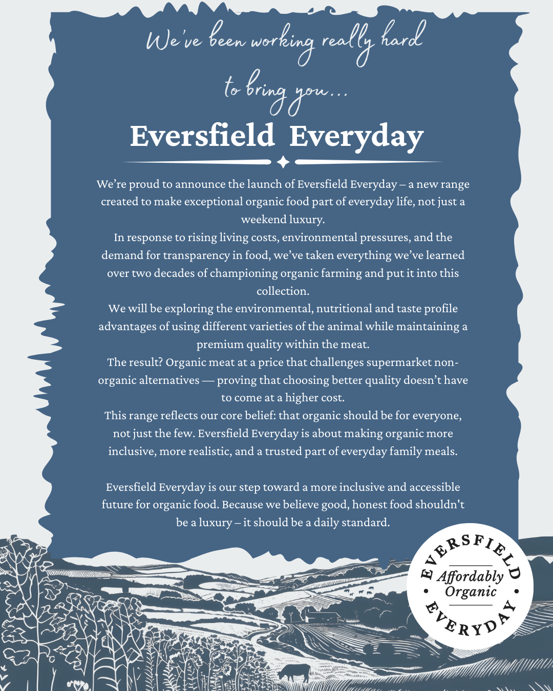 Eversfield Organic Pork Everyday Organic Pork Sausages 400g