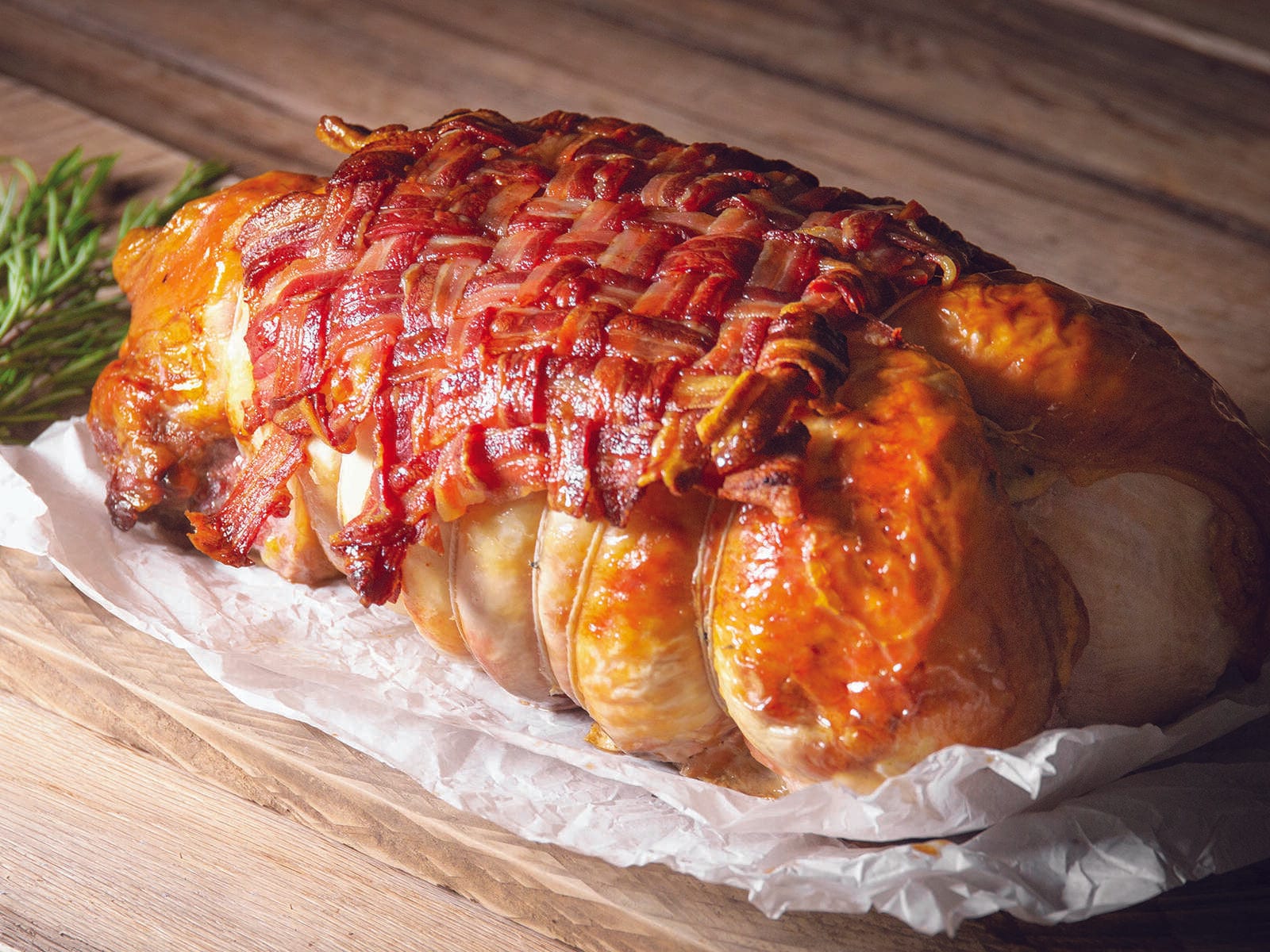 Eversfield Organic turkey Devon Organic Turkey Boned & Rolled with Bacon, Bronze