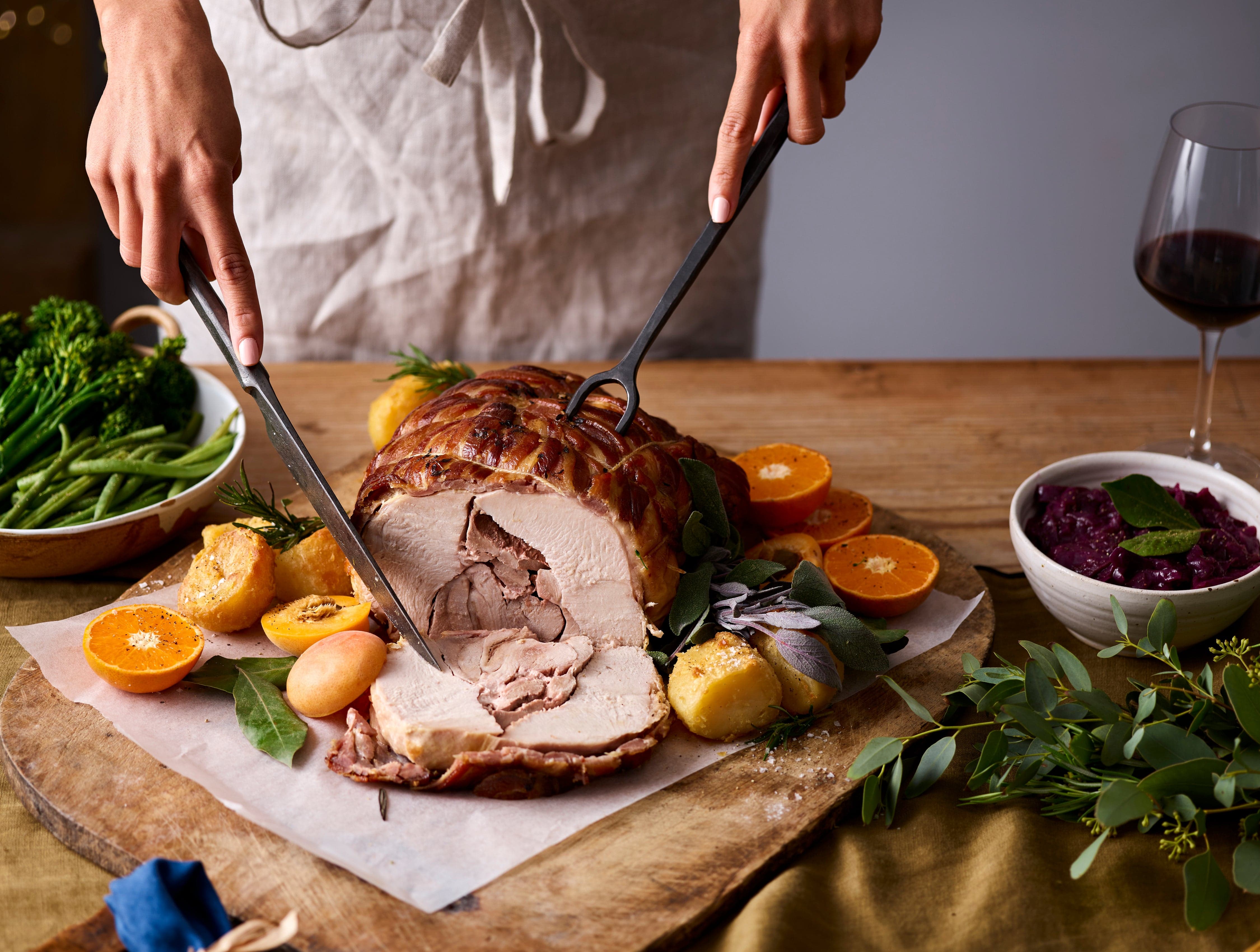 Eversfield Organic turkey Organic Three Bird Roast Latticed with Bacon 2.5kg