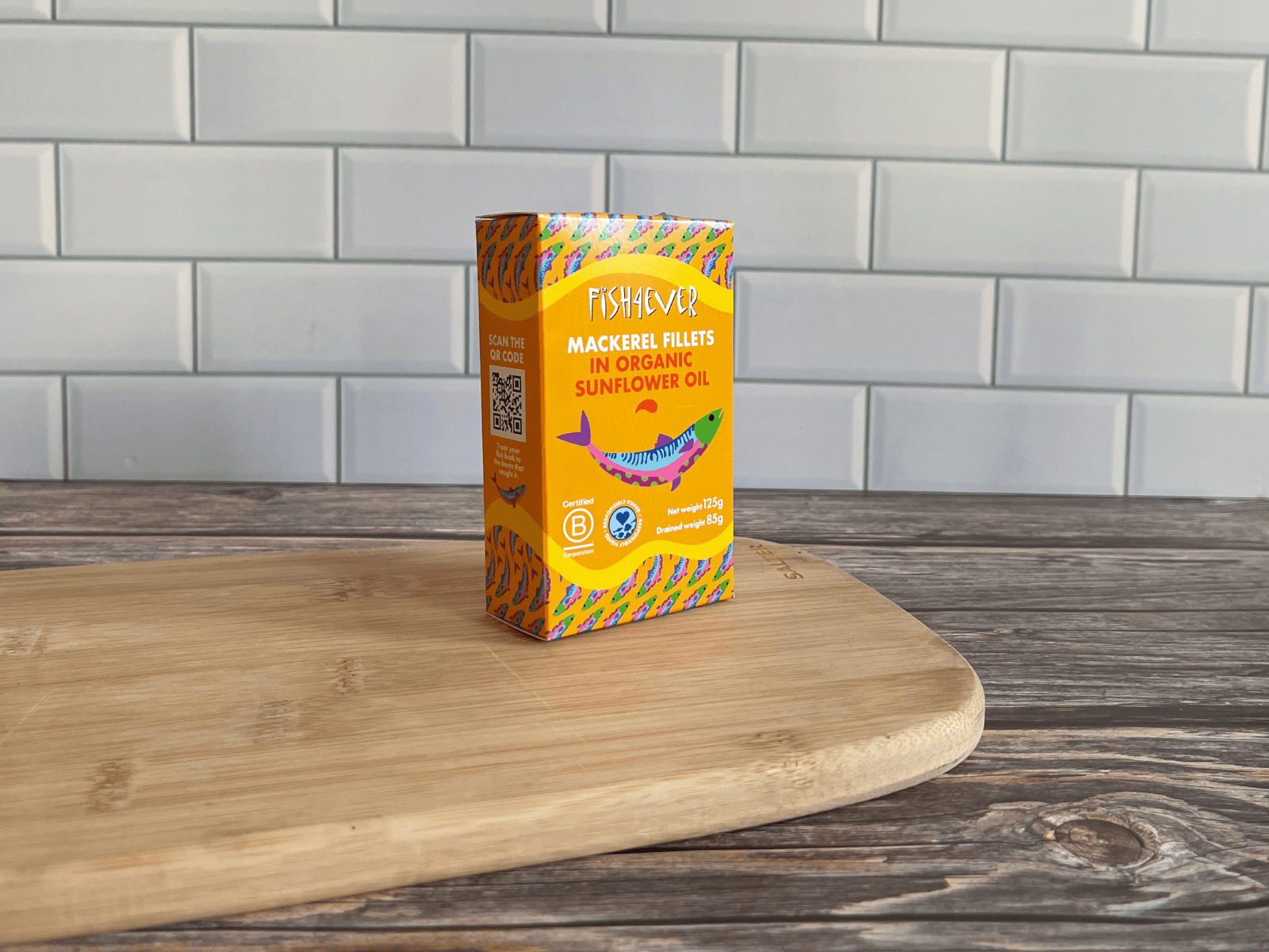 Fish4Ever Fish Organic Fish4Ever Mackerel Fillets in Organic Sunflower Oil 120g