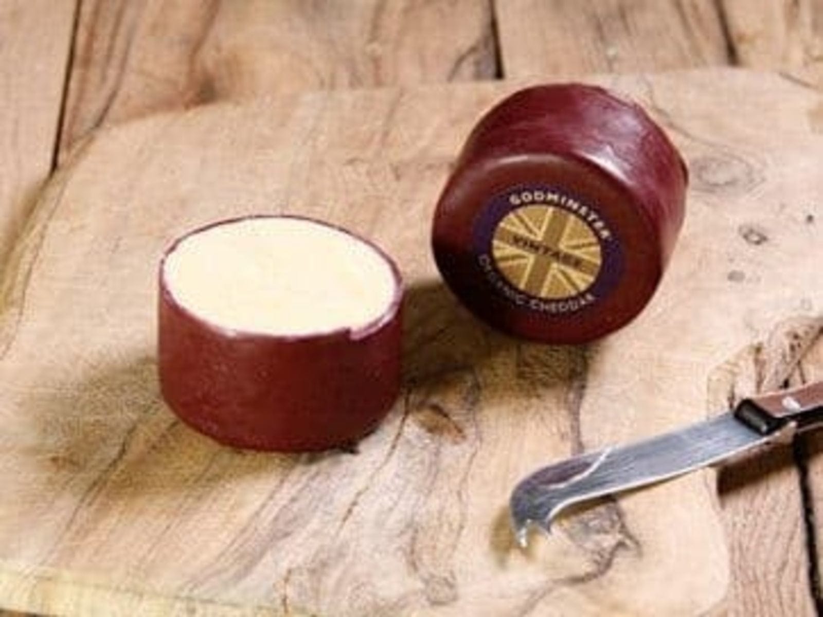 Godminster Cheese Godminster Small Waxed Round Vintage Cheddar 200g