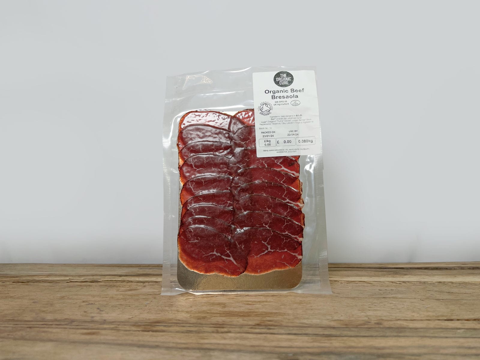 The Organic Cure Charcuterie Beef Bresaola, The Organic Cure 70g