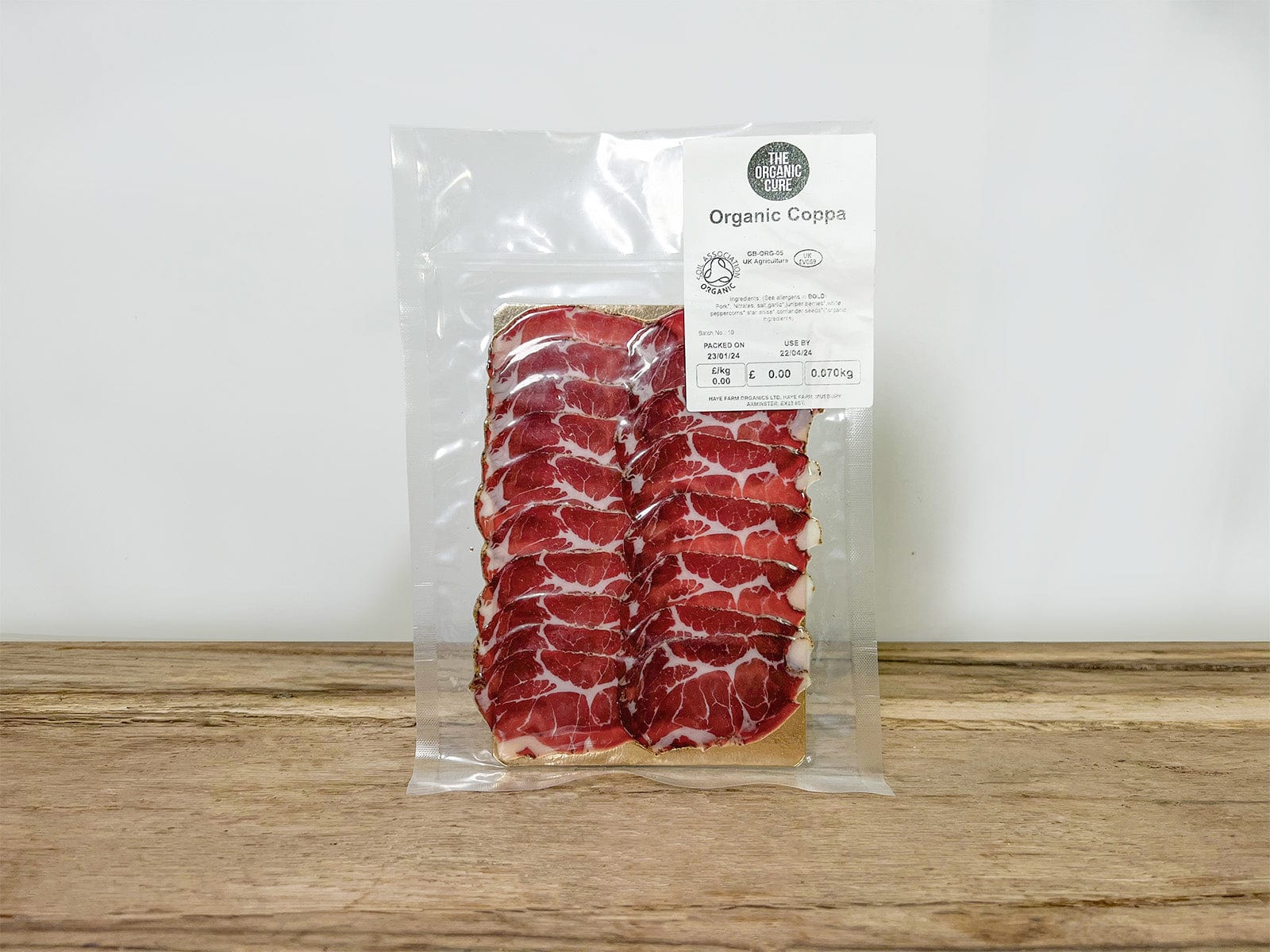 The Organic Cure Charcuterie Coppa, The Organic Cure 70g