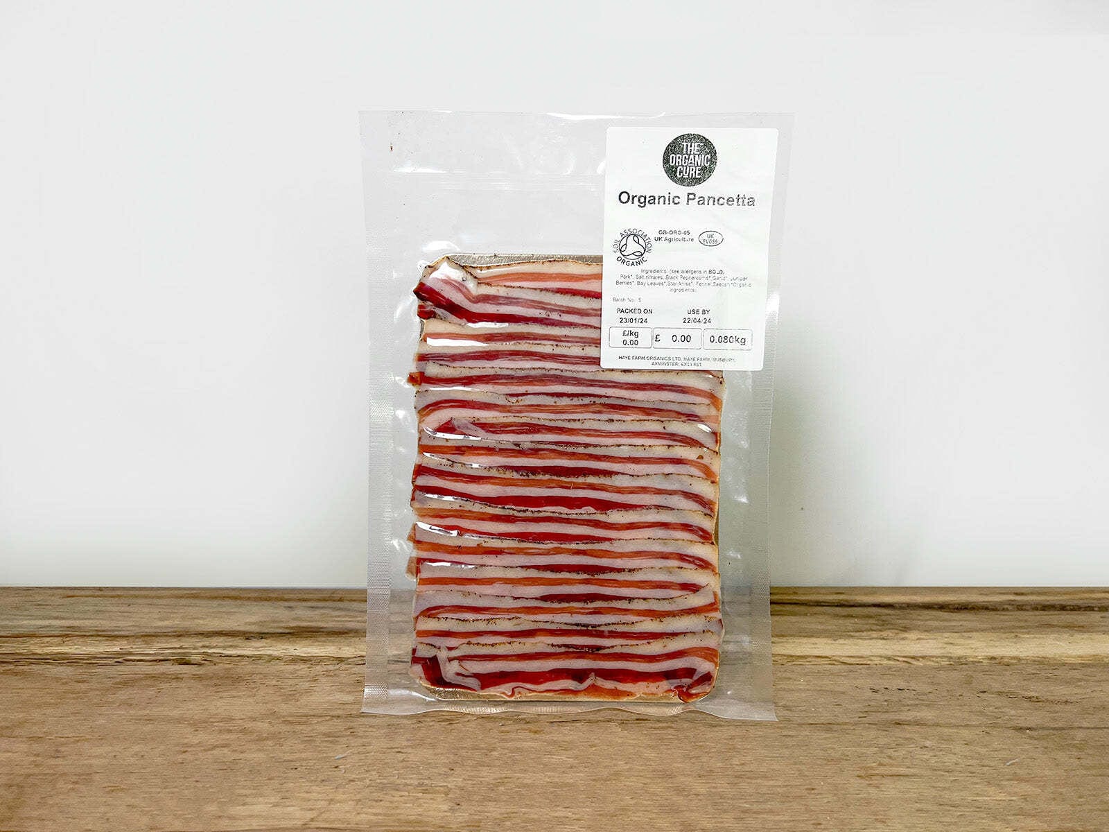 The Organic Cure Charcuterie Pancetta, The Organic Cure 70g