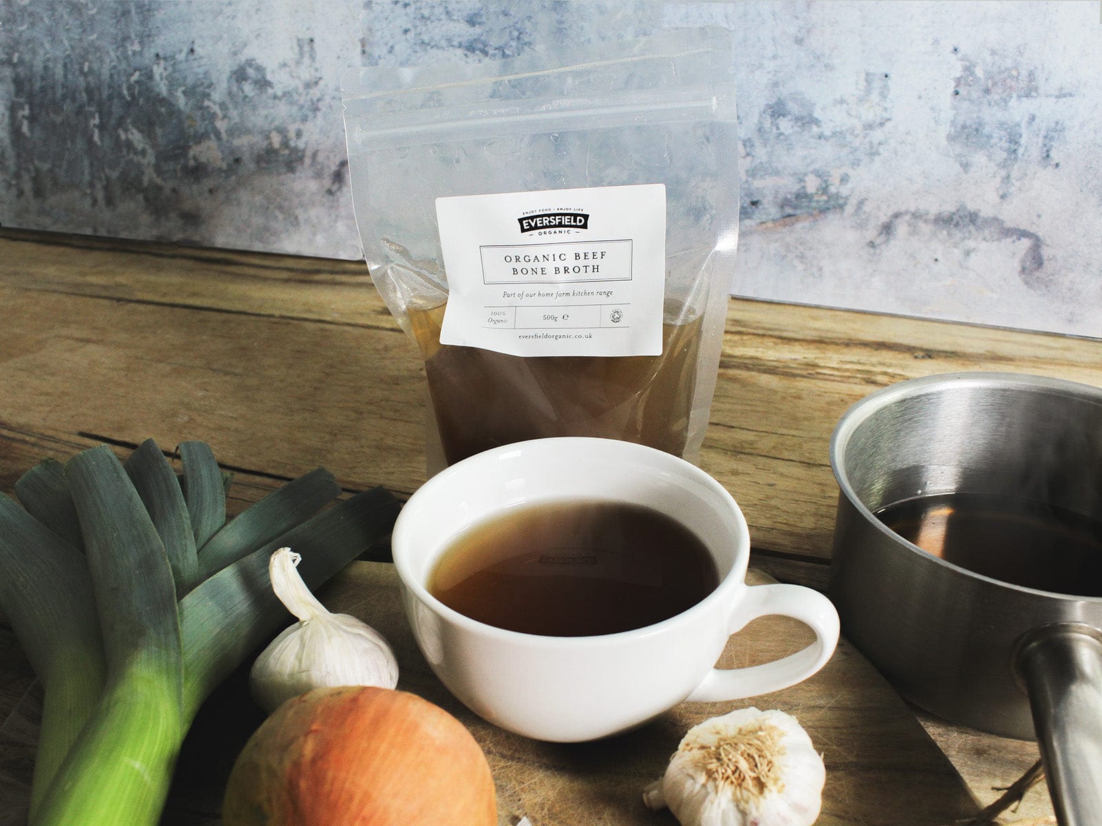 Eversfield Kitchen Broth and Stock Organic Beef Bone Broth 500g