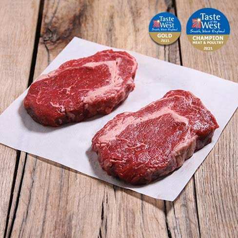 Eversfield Organic Beef 28 Day Aged Beef Rib Eye Steaks