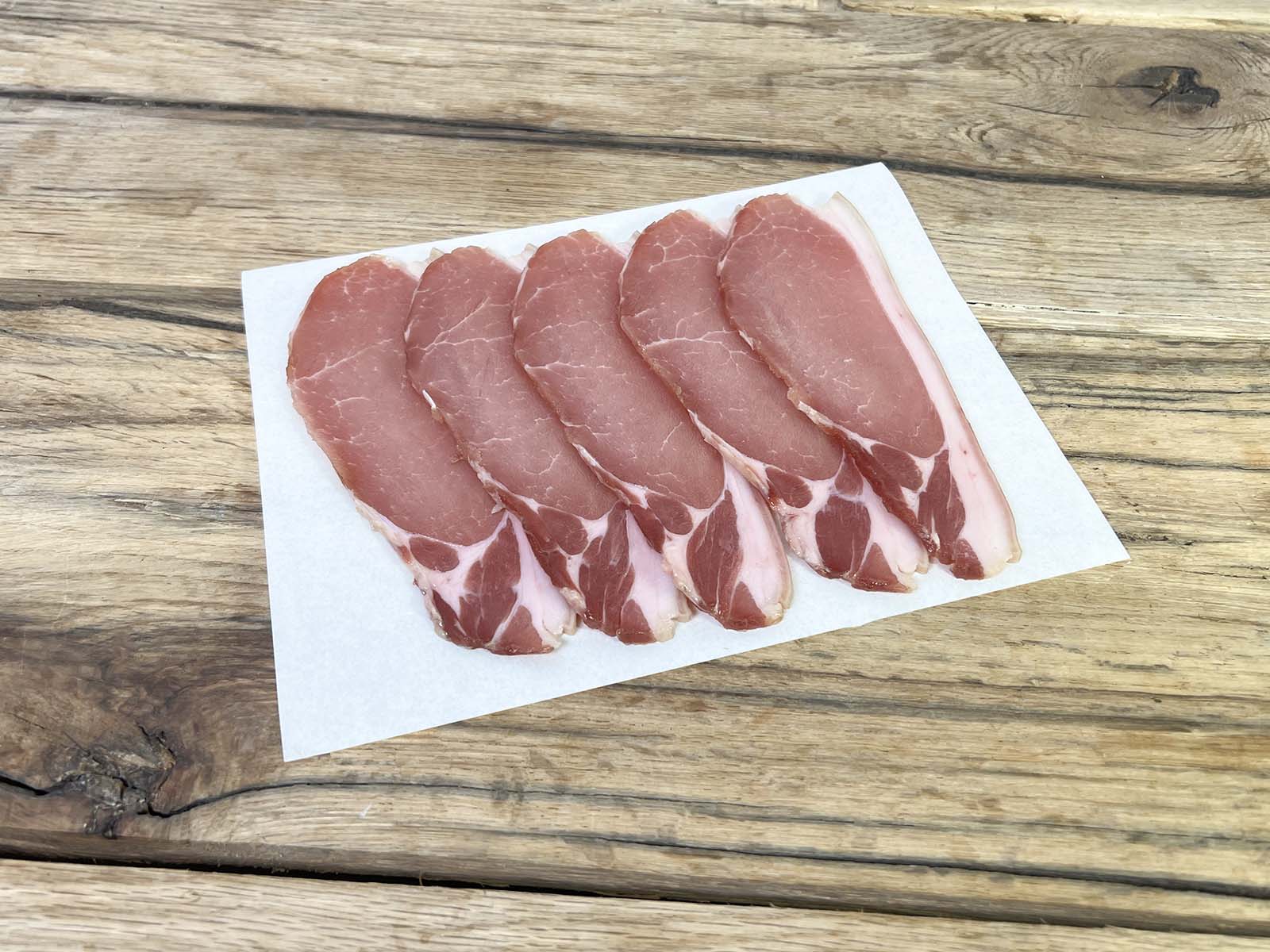 Eversfield Organic Ham and Bacon Nitrate Free Maple Cured Back Bacon 200g